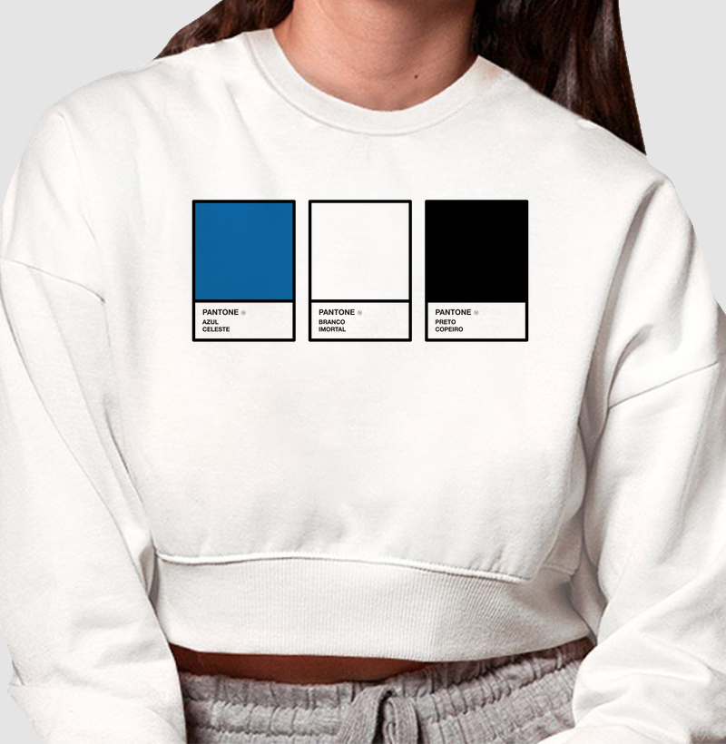 Moletom Cropped Pantone Tricolor