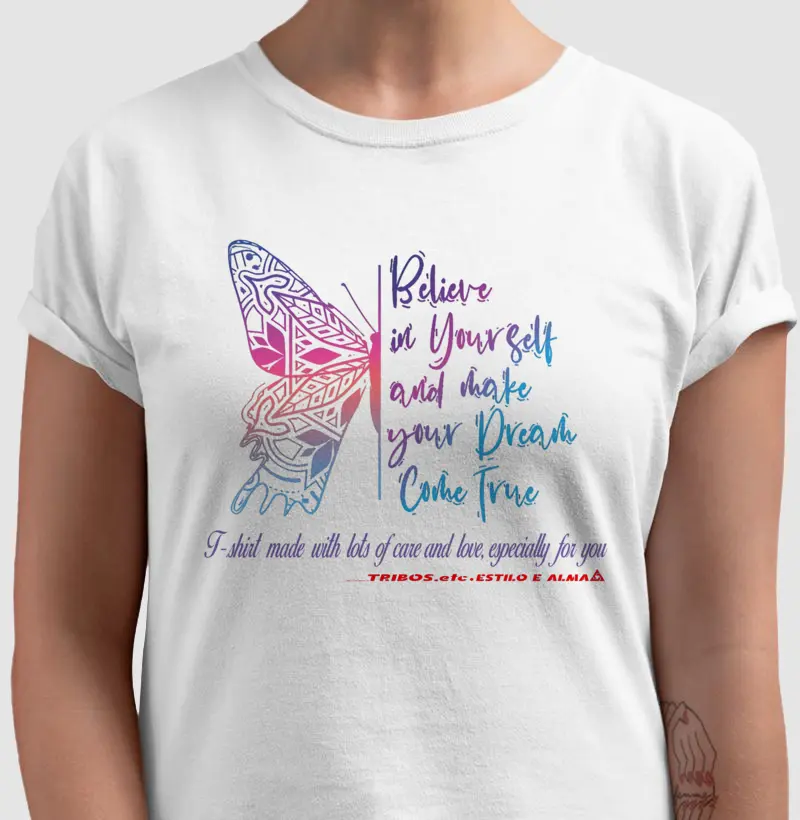 CAMISETA RESERVA.INK MASCULINA E FEMININA TRIBOS.etc ELAS BELIVE IN YOUR SELF