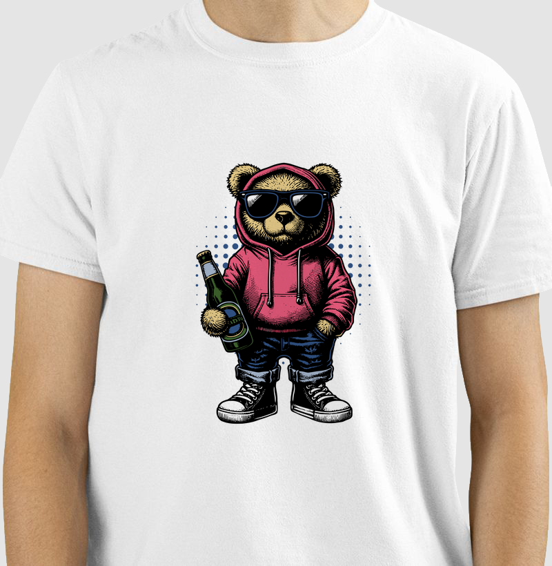 Teddy Beer: Camiseta - O Ursinho Mais Descolado do Rolê
