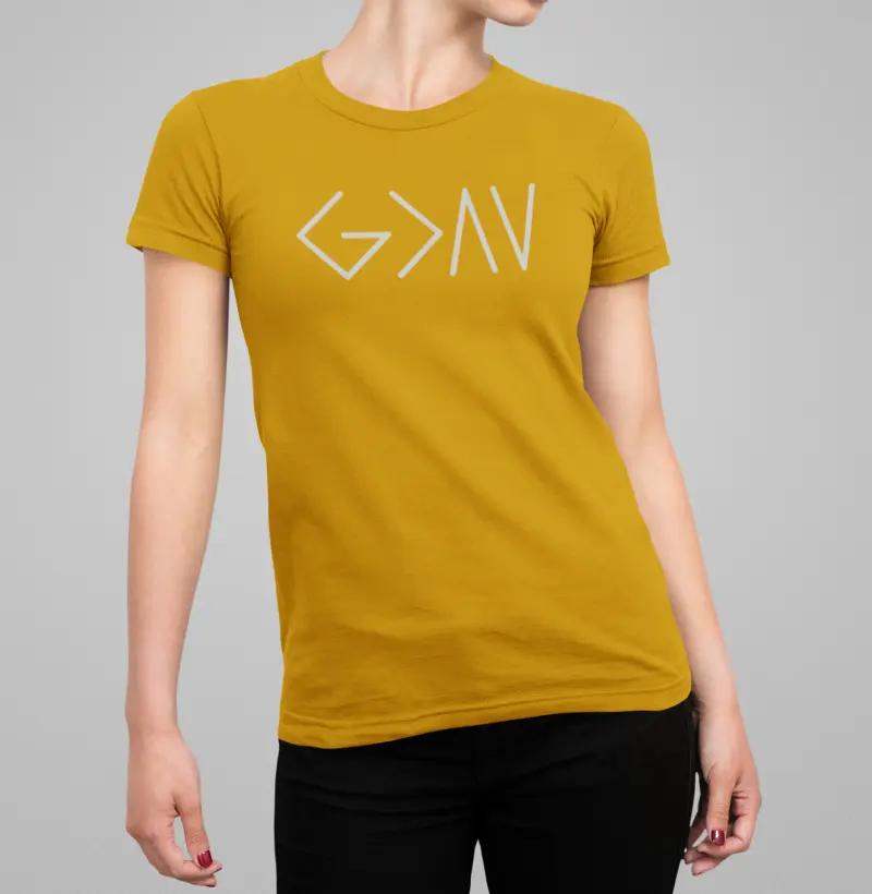 Camiseta Feminina - Deus Acima De Tudo - Código: N25D10