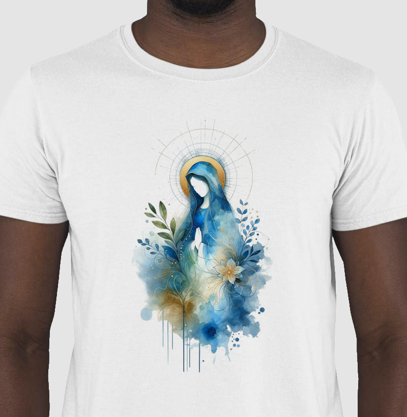 Camiseta Maria aquarela azul