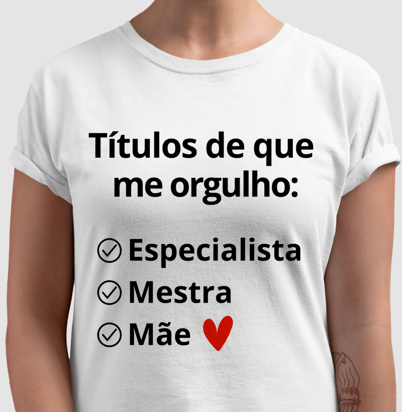 Especialista, mestra, mãe