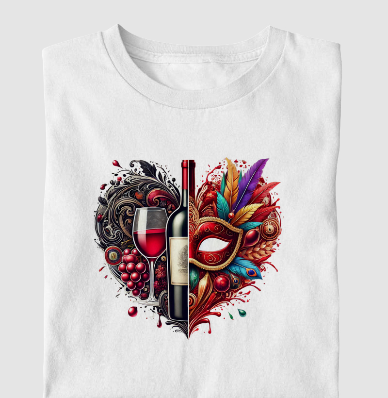 Camiseta Coração de Carnaval