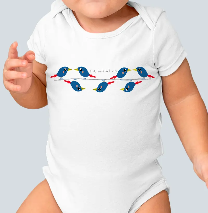 Passarinhos no Fio de Botas - Baby Body