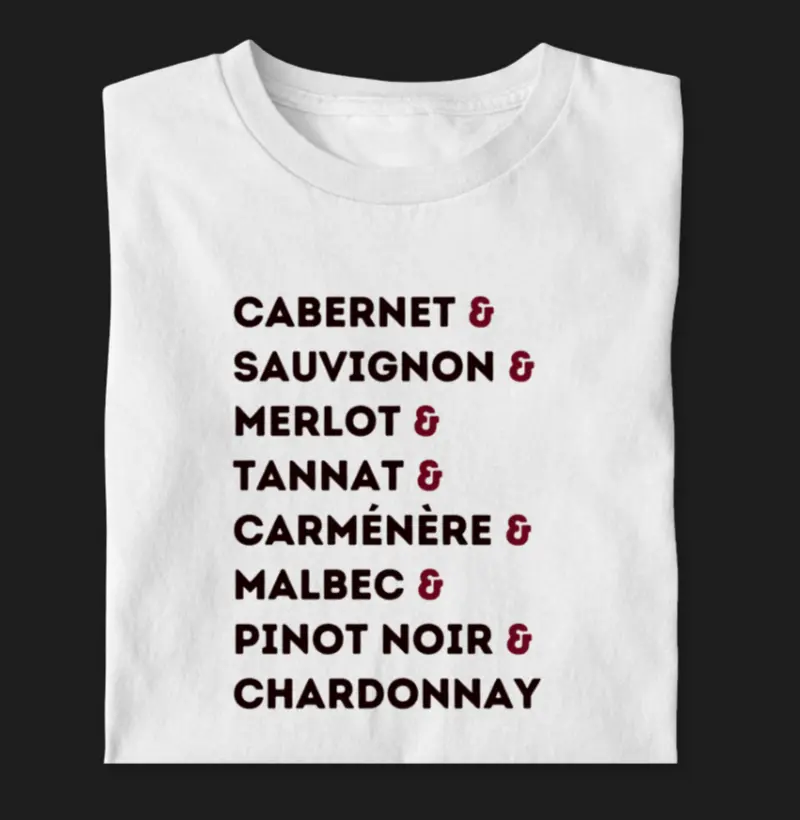 Camiseta Nome das Uvas