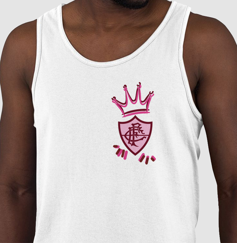 Regata Branca - Amor Tricolor (Pink)