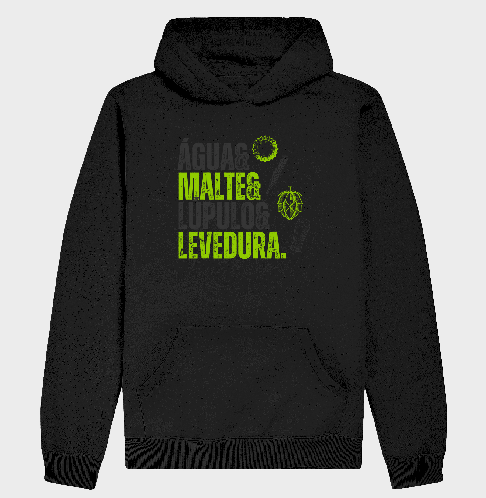 Camiseta Água, Malte, Lúpulo, Levedura - A Essência da Cerveja em Quatro Elementos