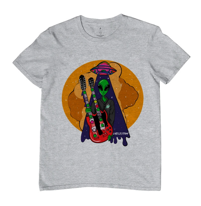 Camiseta Alien Guitarrista
