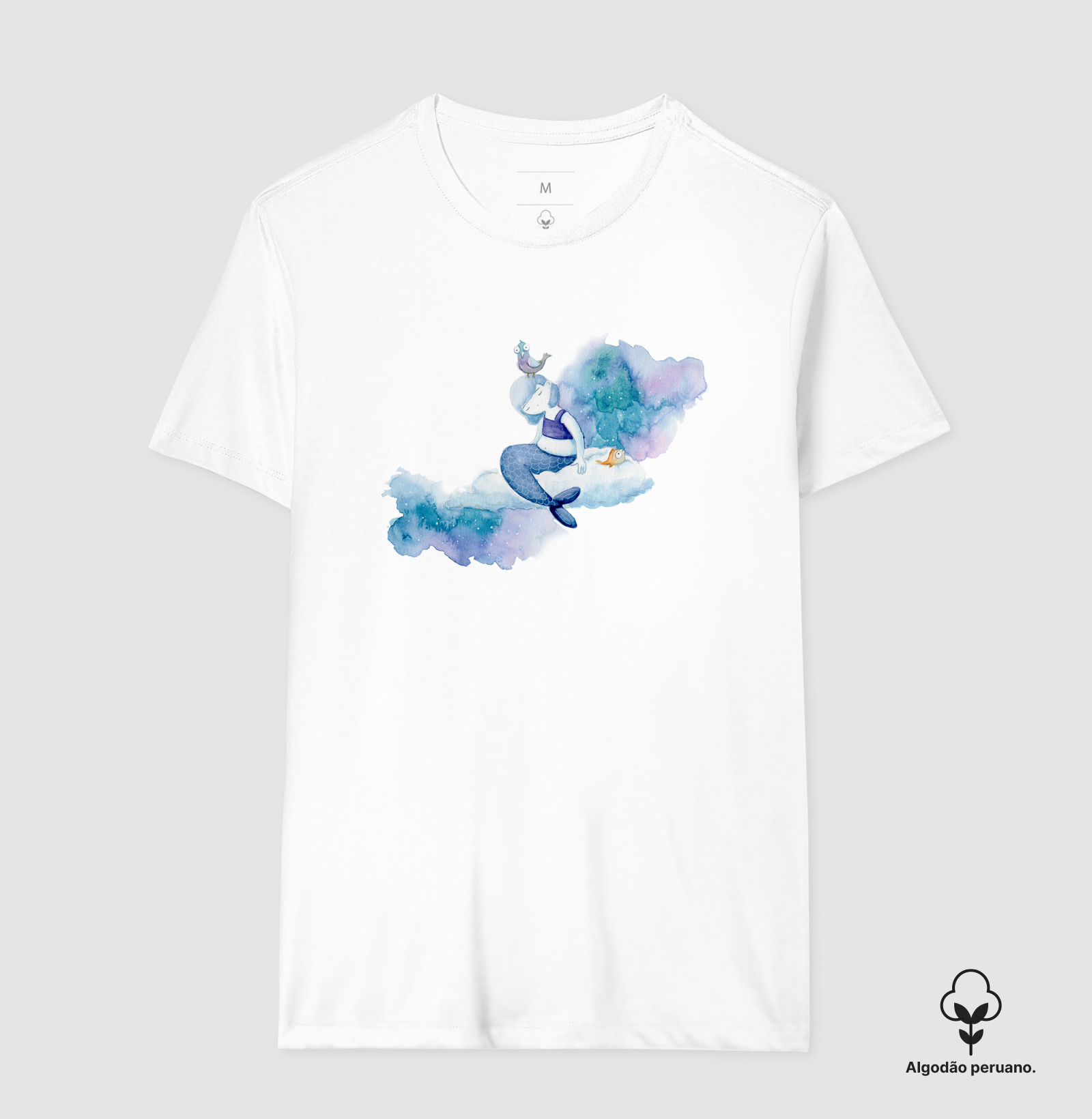 Camiseta Algodão Peruano Nas Nuvens