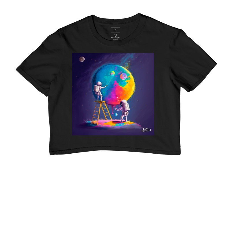 Astronautas Pintando a Lua 