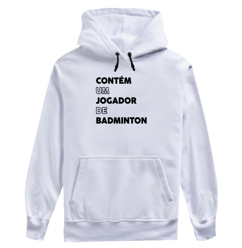 Contém um jogador de badminton