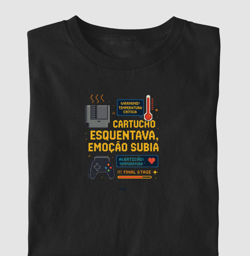 RetroPhrase Cartucho Esquentava Emoção Subia