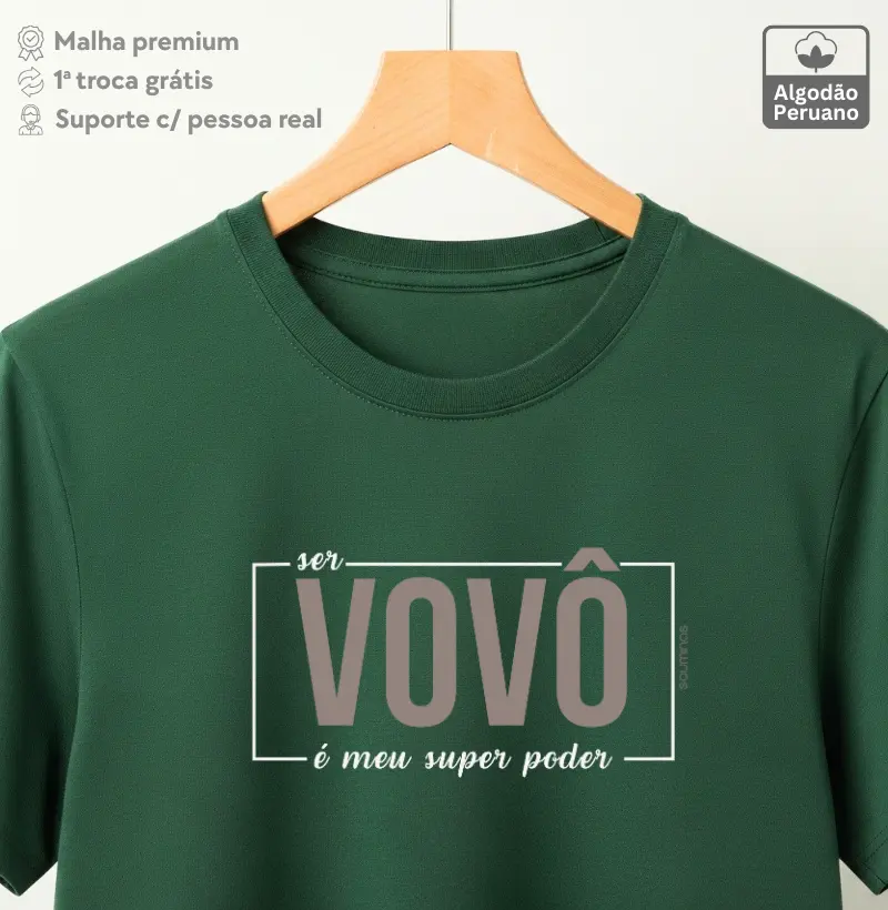 Ser vovô é meu superpoder - Algodão Peruano