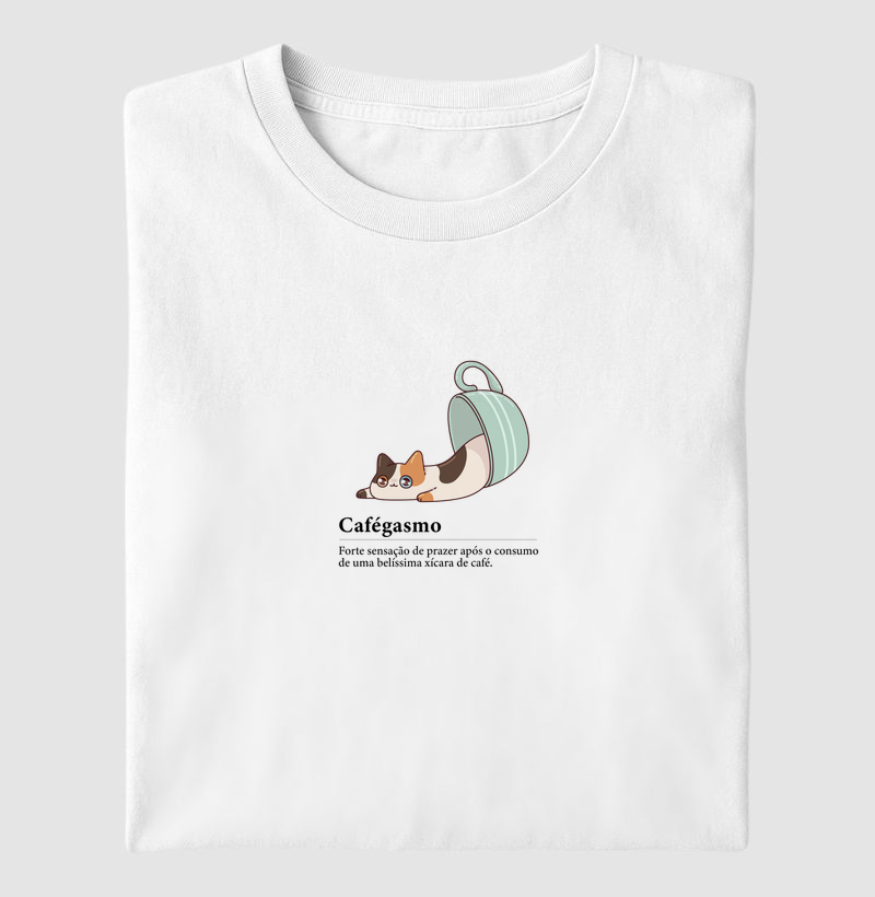 Camiseta - Camiseta Cafegatinho ☕🐱