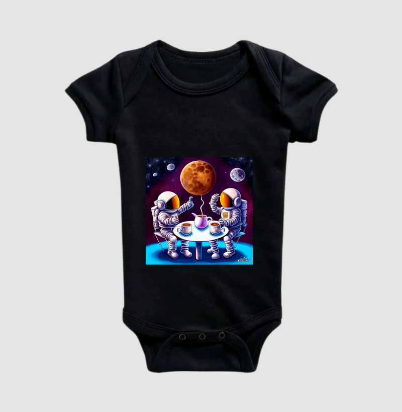 Astronautas Tomando Cafe no Espaço