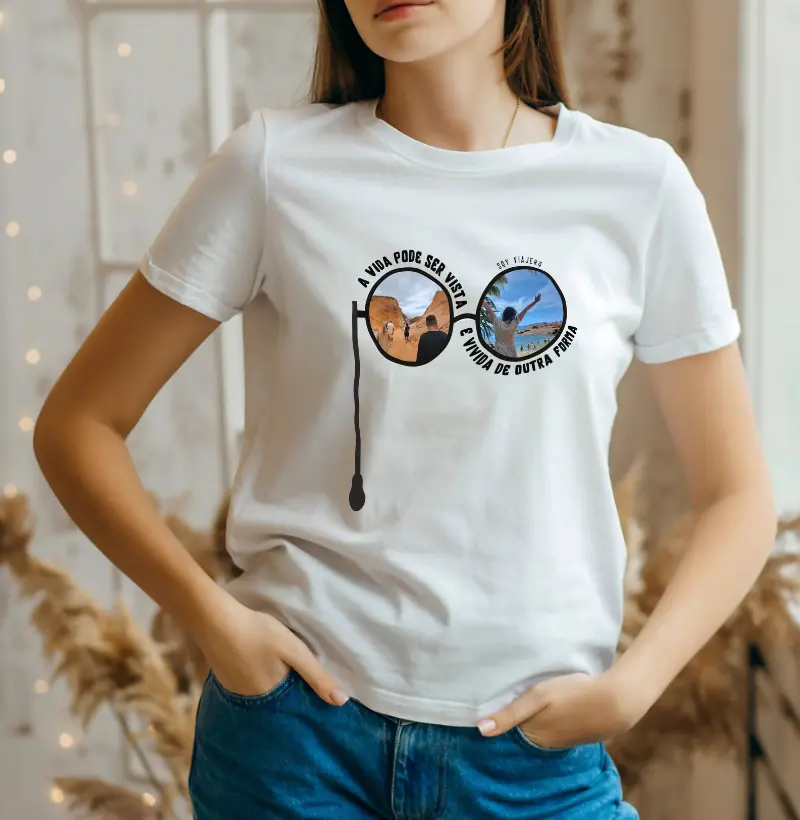 Camiseta Mochileiro Olhar de Viajante