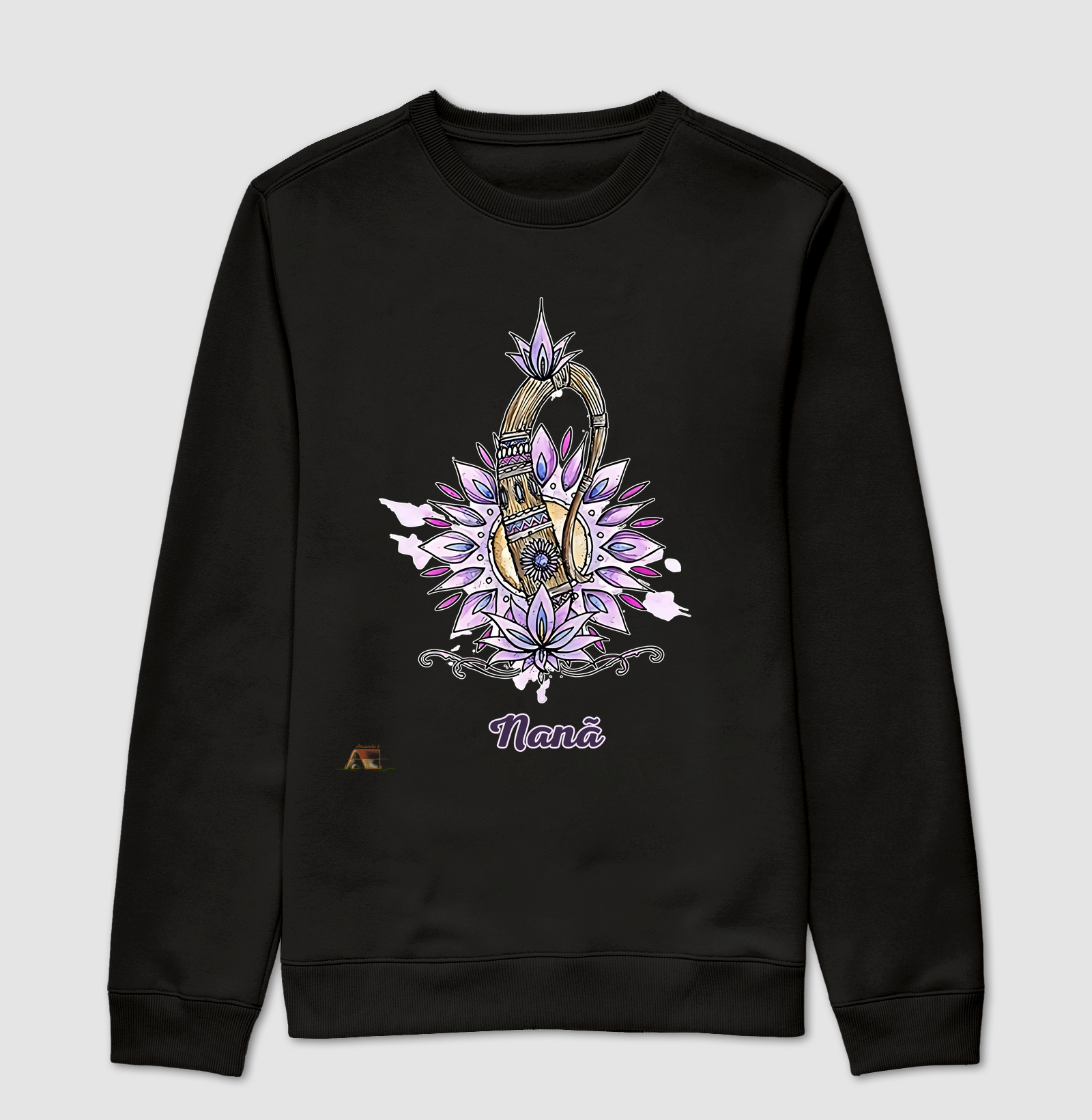 Camiseta Aruanda ê Instrumento de Nanã Sabedoria Ancestral em Estampa Exclusiva