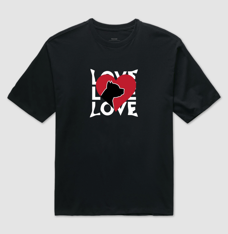 Love coração Pit bull