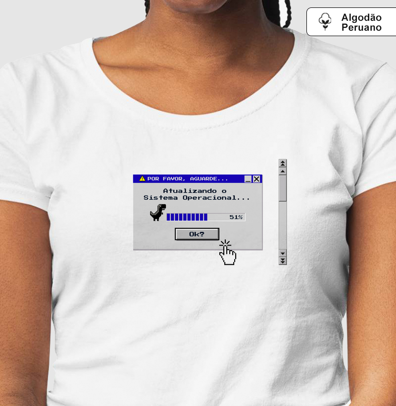 Camiseta⚙️Atualizando 51%...👼🏼 (Masc./Fem.)
