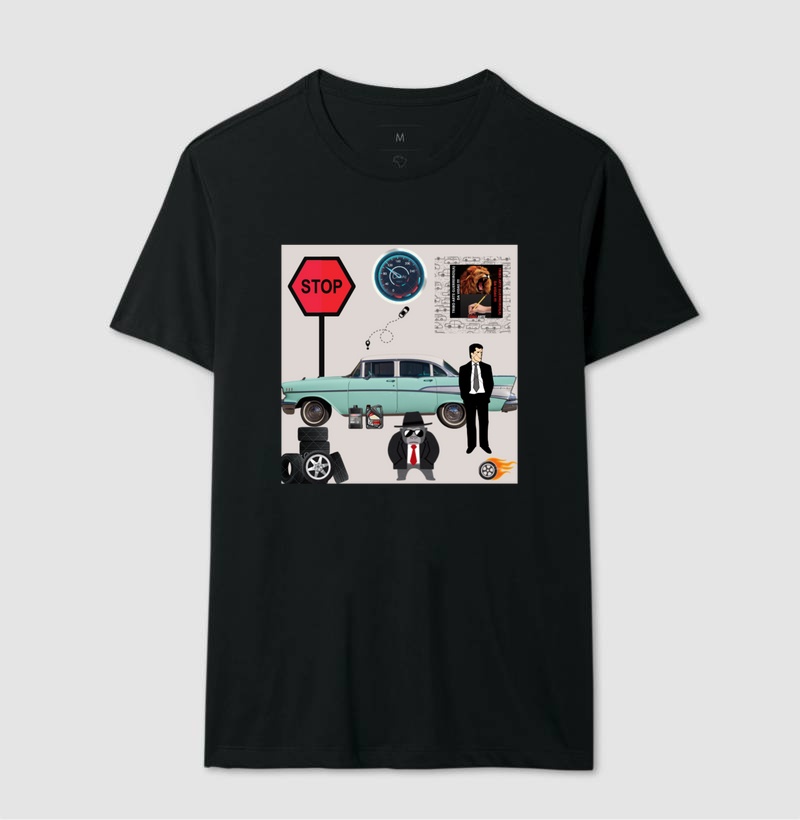 CAMISETA ESTILO GARAGEM TRIBO ARTE CARROS ANTIGOS 