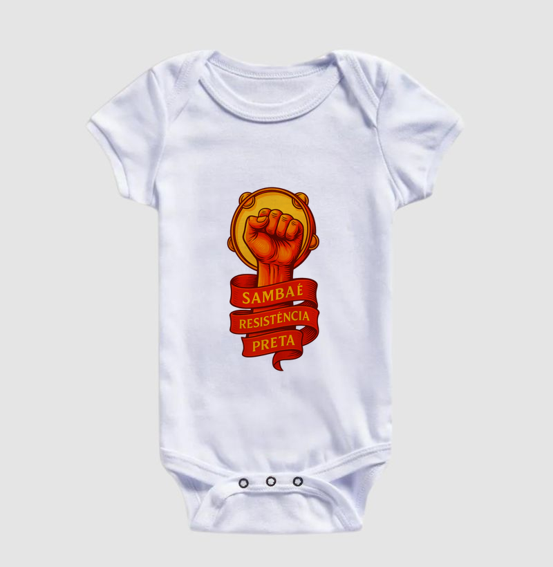 Camiseta Original Samba é Resistência Preta