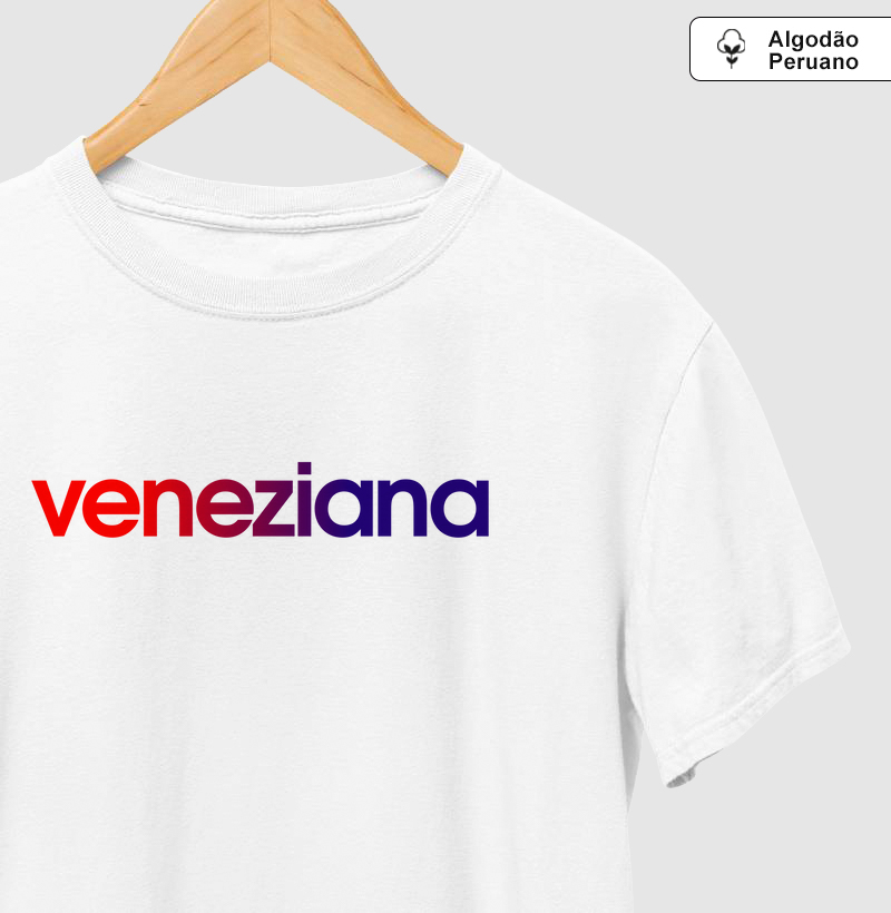 Camiseta Algodão Peruano Veneziana Cores da Bandeira