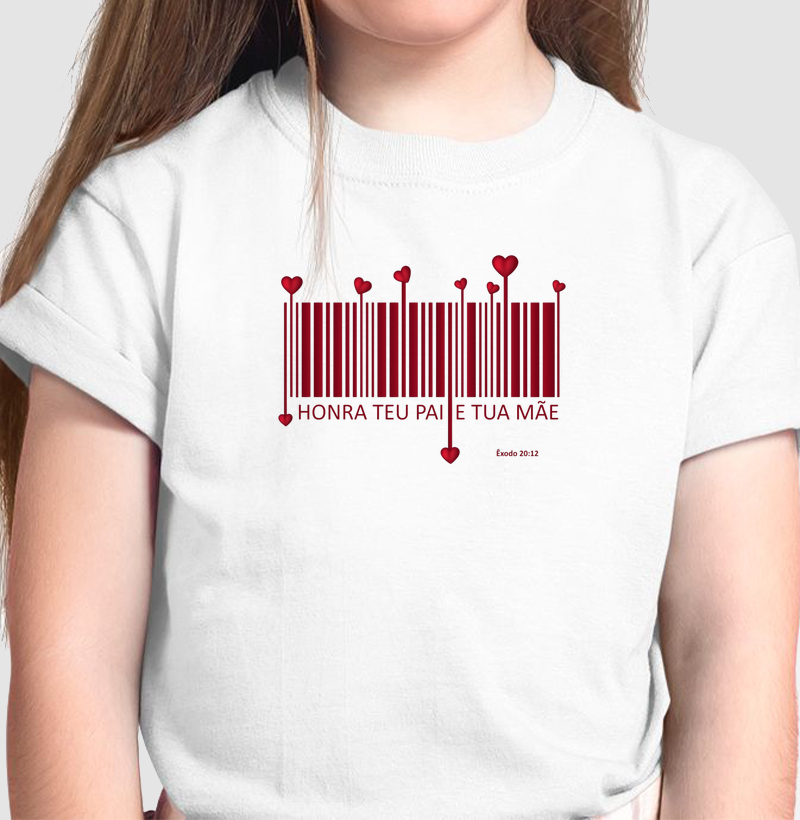 Camiseta Infantil Honra teu Pai e tua Mãe