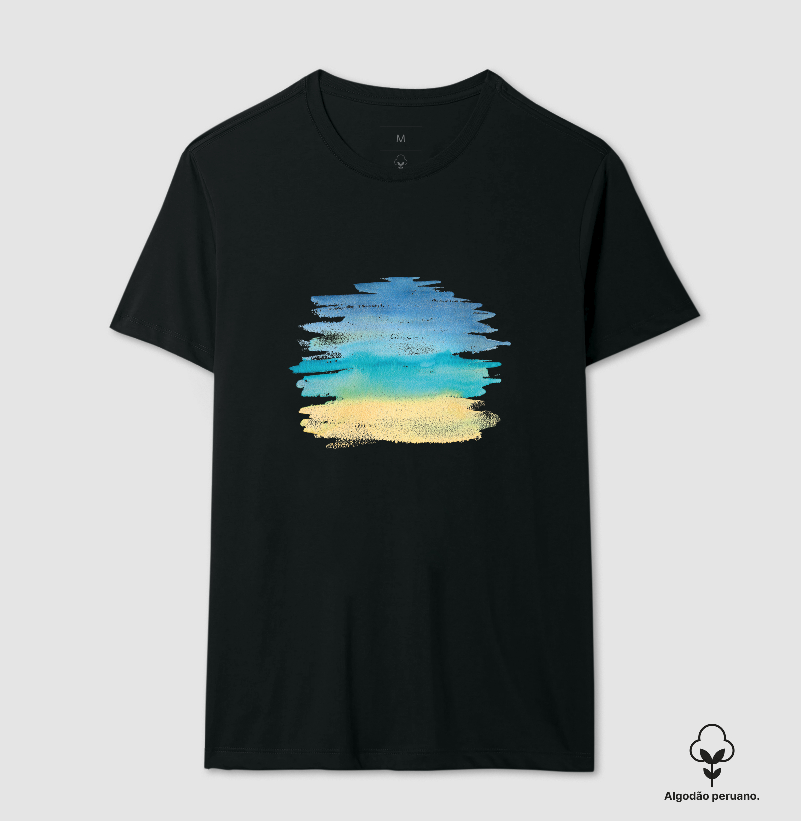 Camiseta Algodão Peruano - Aquarela