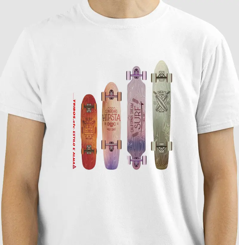 CAMISETA RESERVA.INK MASCULINA E FEMININA TRIBOS.etc ADVENTURE SkATEBOARD