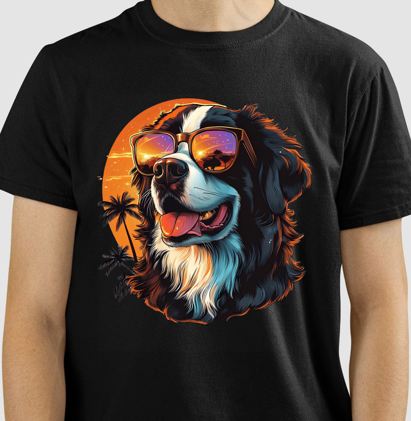 Camiseta Bernese Tropical Style