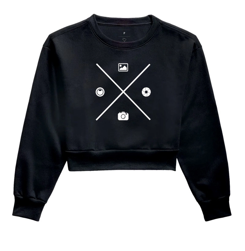 X - moletom cropped
