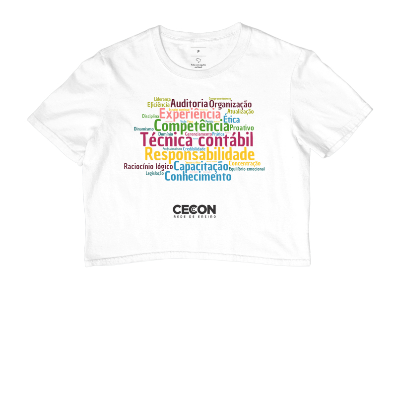 Camisa palavras contabilidade