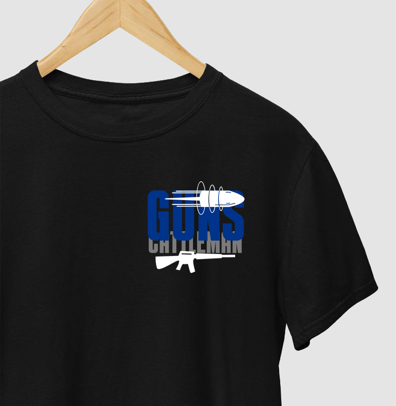 Camiseta guns bolso