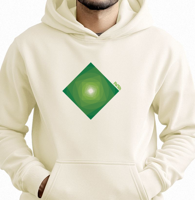 MOLETOM HOODIE SLIM "INFINITA FANTASIA" / VERDE MINIMAL