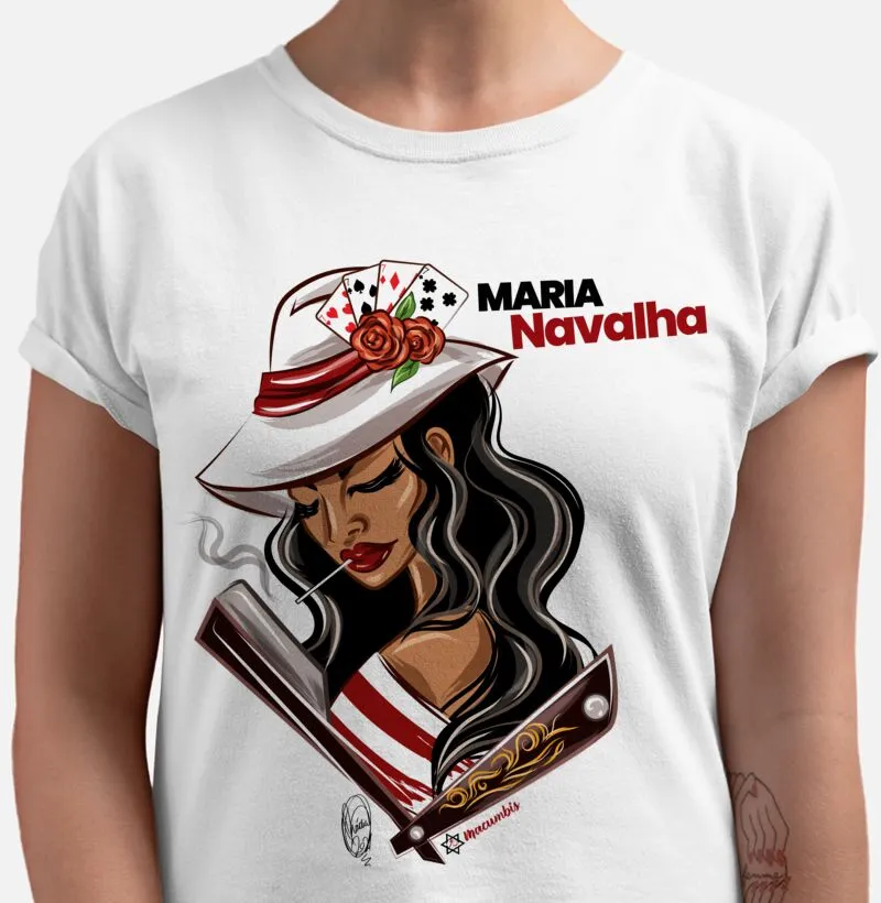 Camiseta Maria Navalha Masculina ou Feminina Escolha a Cor