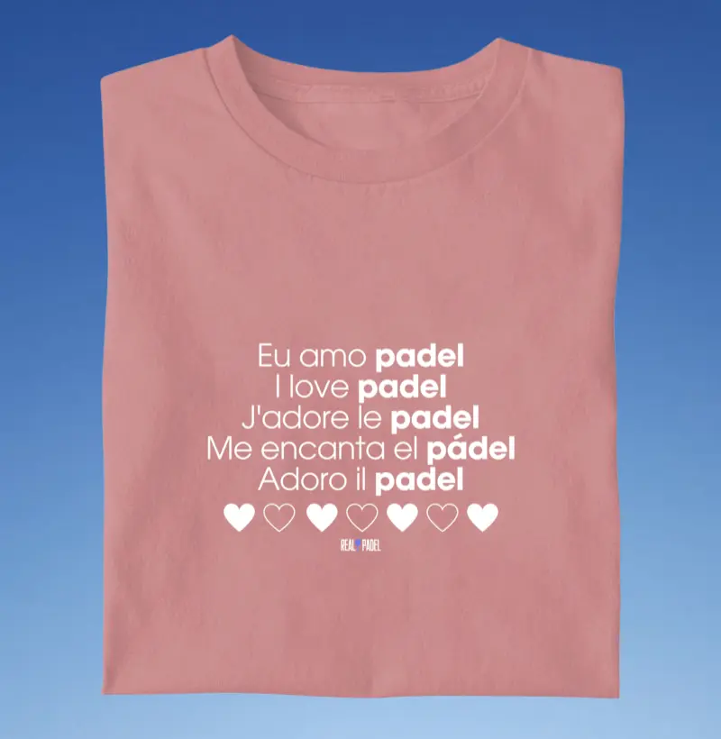 Eu amo padel - idiomas