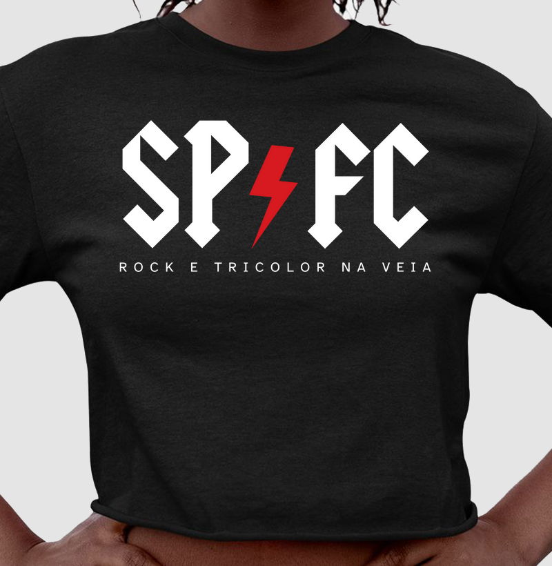 Camiseta cropped SPFC Rock 2
