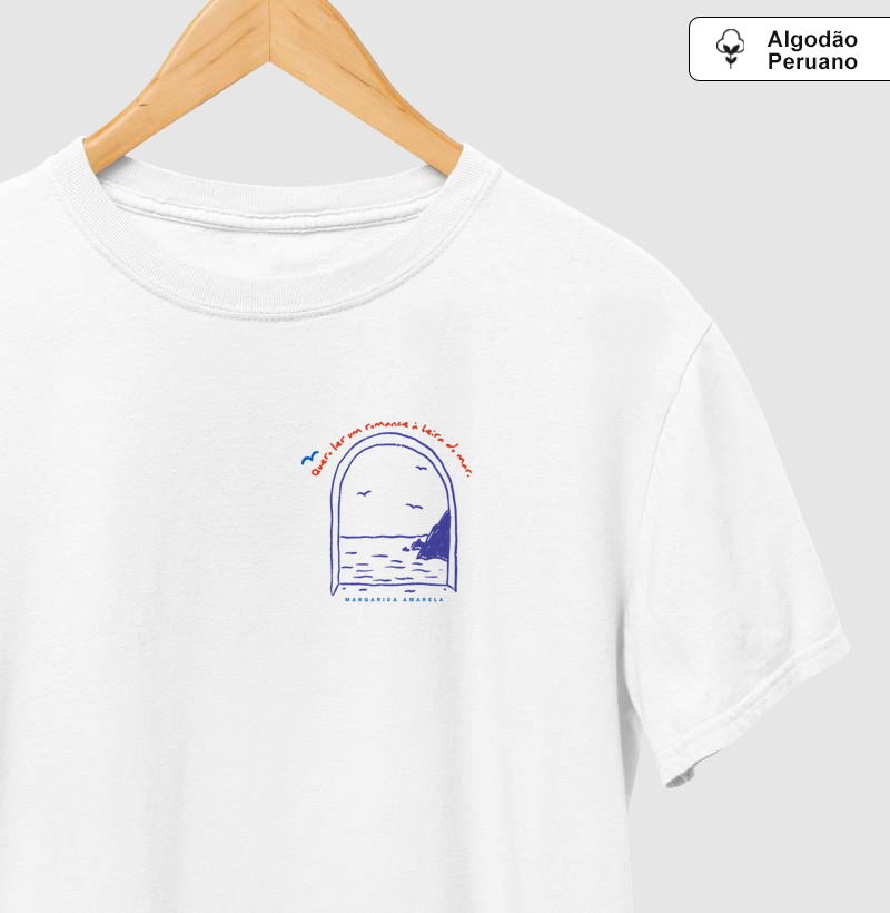 Camiseta Algodão Peruano- Romance à Beira-Mar