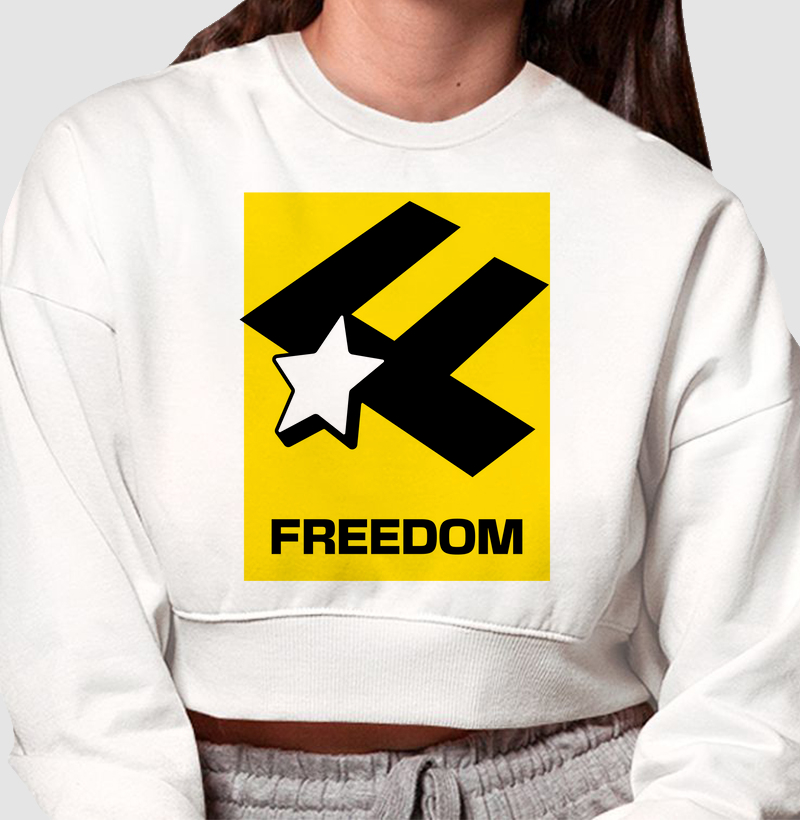 Freedom: Moletom Cropped - Liberdade com Estilo