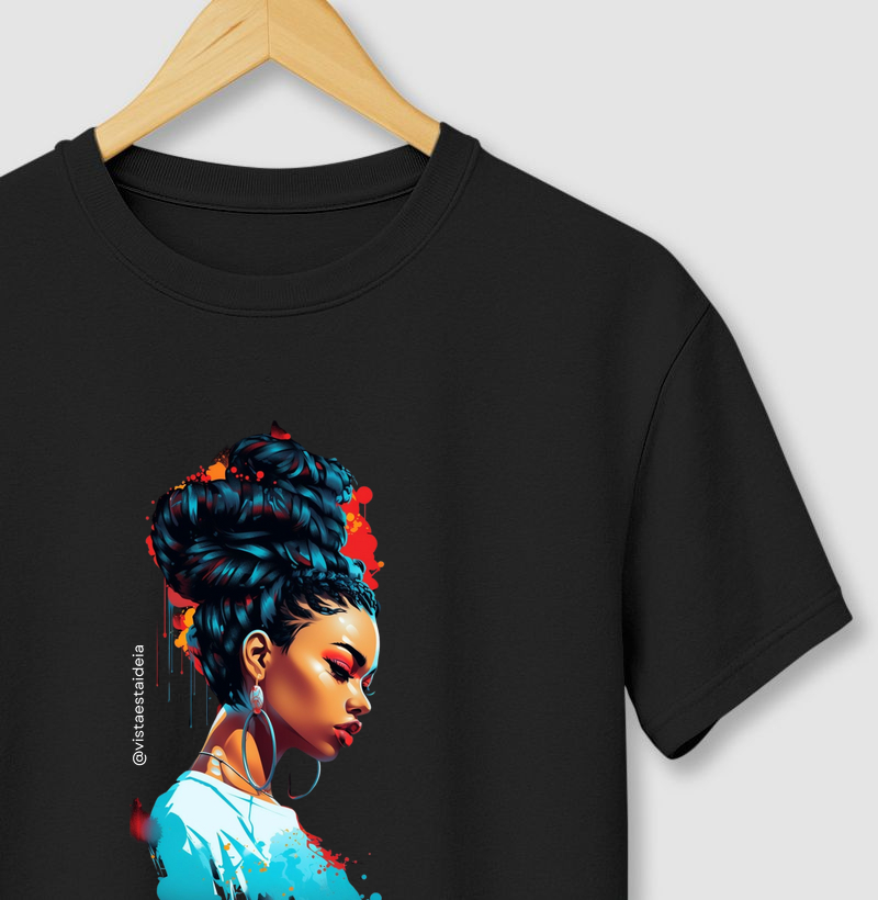 Mulher preta arte blue