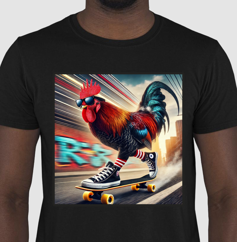 Camiseta - Galo Skatista