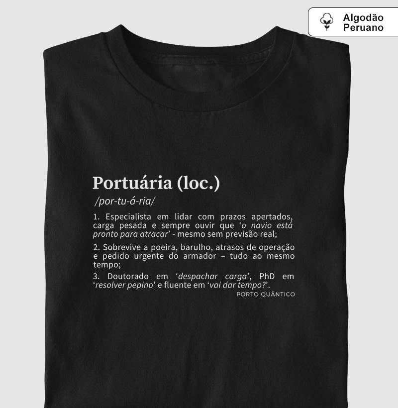 Camiseta Feminina 100% Algodão Peruano - Portuária (loc.)