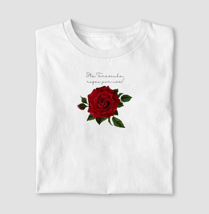 Camiseta Santa Teresinha – “Santa Teresinha, rogai por nós!”