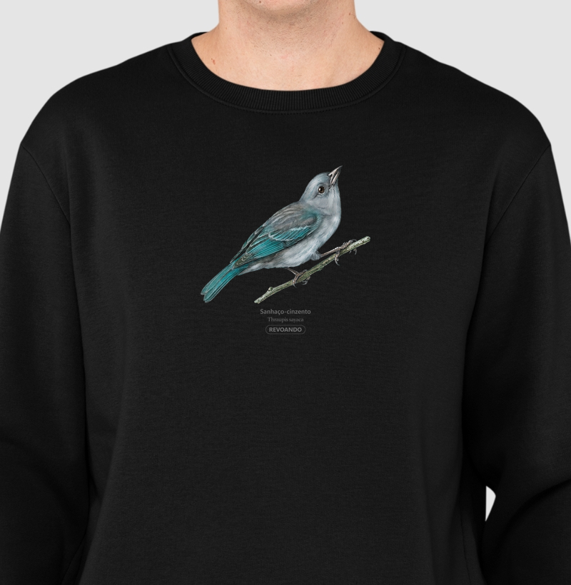 Traços Alados - Sanhaço-cinzento - Moletom