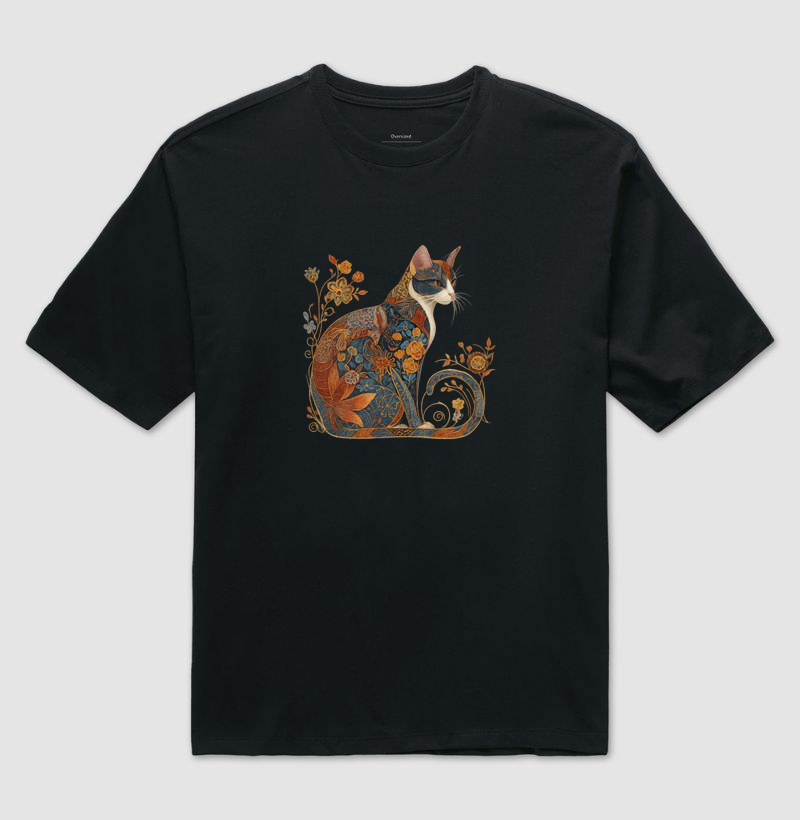 Gato Colorido Florido