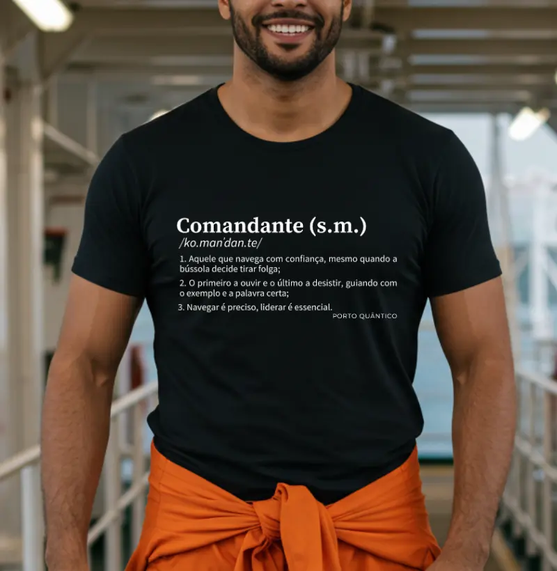 Camiseta Unissex 100% Algodão – Comandante (s.m.)