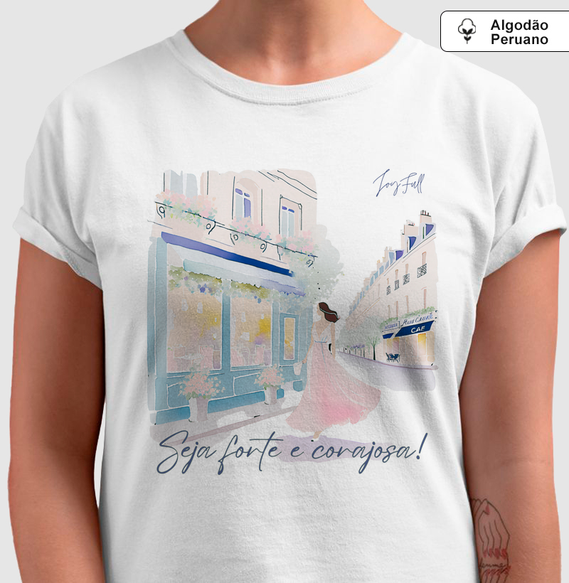 Forte e Corajosa Ruas Paris Aquarela