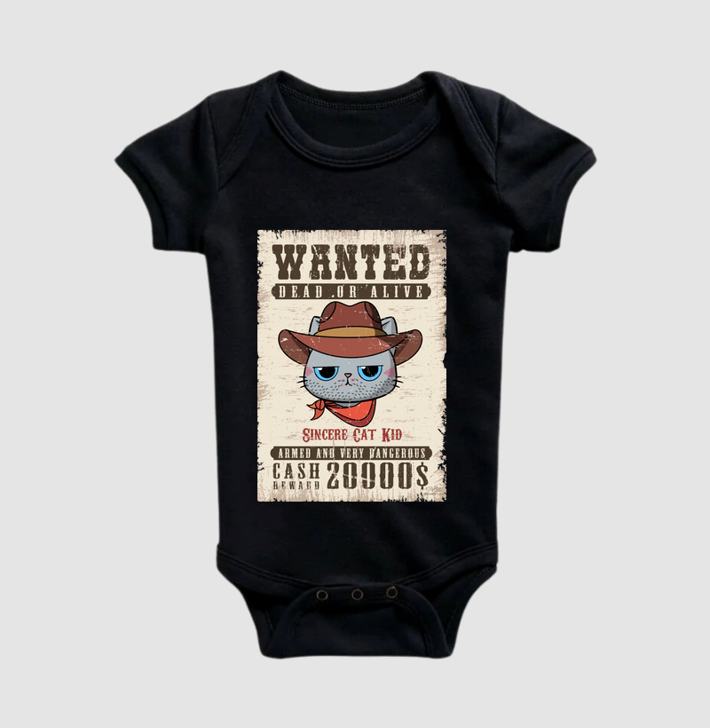 Camiseta Wanted Cat Kid