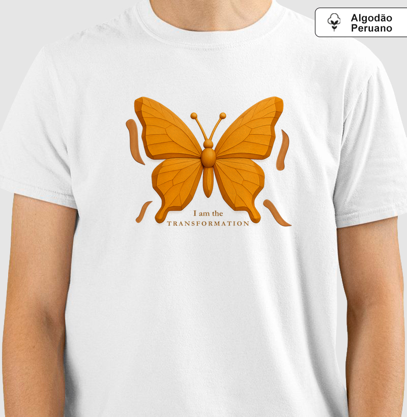 SKU 00009 - Borboleta Madeira Transformação (algodão peruano)