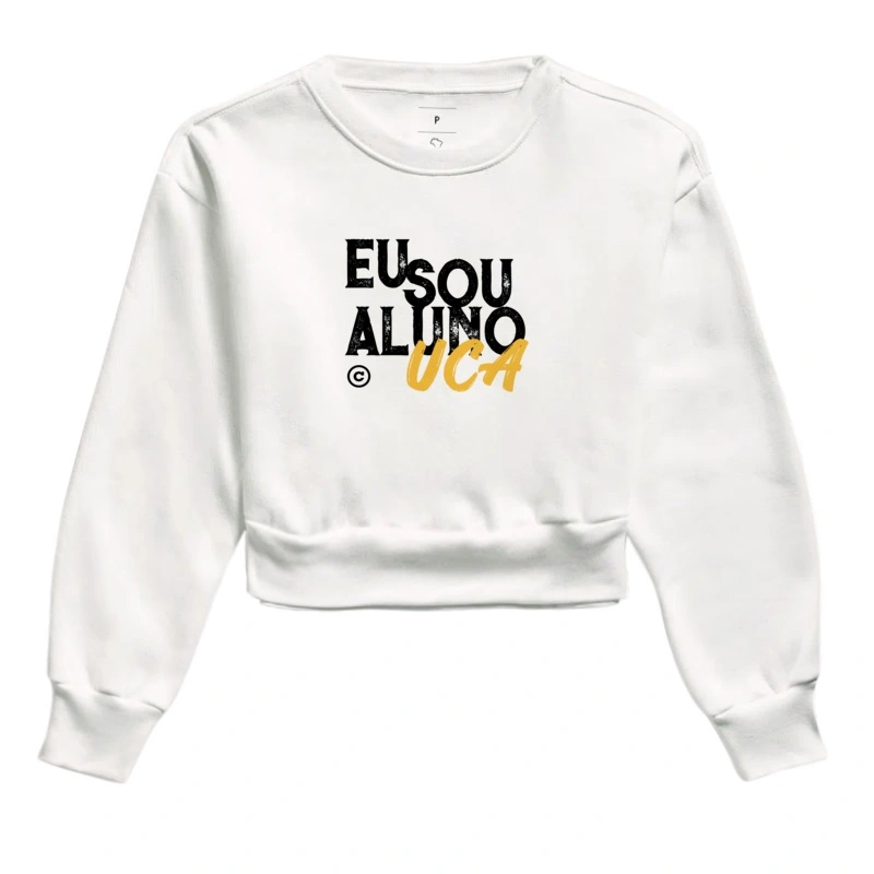 Moletom Cropped - Eu sou aluno UCA